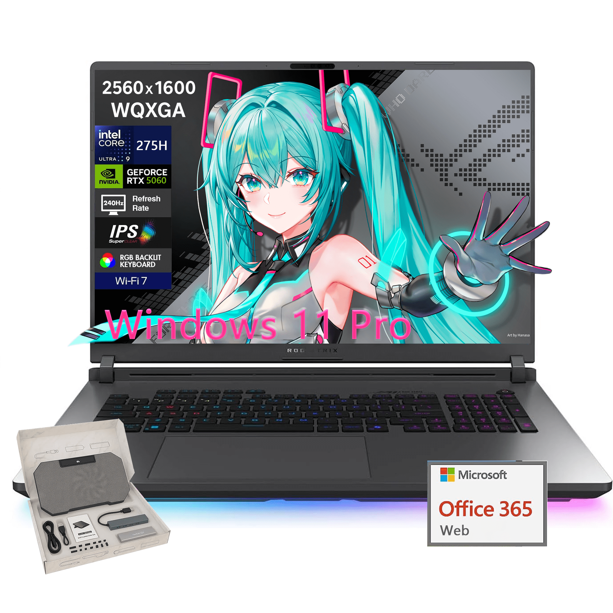 ASUS ROG Strix G18 Gaming Laptop, Intel Ultra 9 275HX 24-Core, RTX 5060 ...