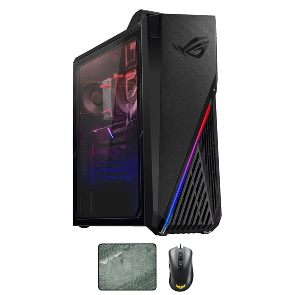 ASUS ROG Strix GA15 Gaming/Entertainment Desktop PC (AMD Ryzen 7 5800X 8-Core, NVIDIA RTX 3070, 64GB RAM, 1TB PCIe SSD, Wifi, Win 10 Home) with TUF Gaming M3 , TUF Gaming P3