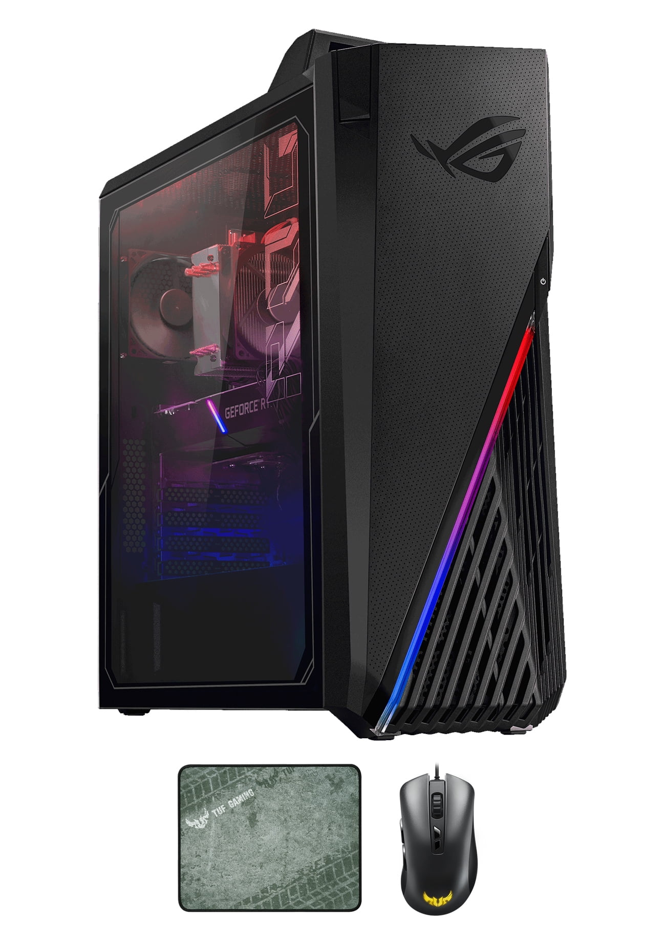 ASUS ROG Strix GA15 Gaming/Entertainment Desktop PC (AMD Ryzen 7 5800X 8-Core, NVIDIA RTX 3070, 64GB RAM, 4TB PCIe SSD, Wifi, Win 10 Pro) with TUF Gaming M3 , TUF Gaming P3