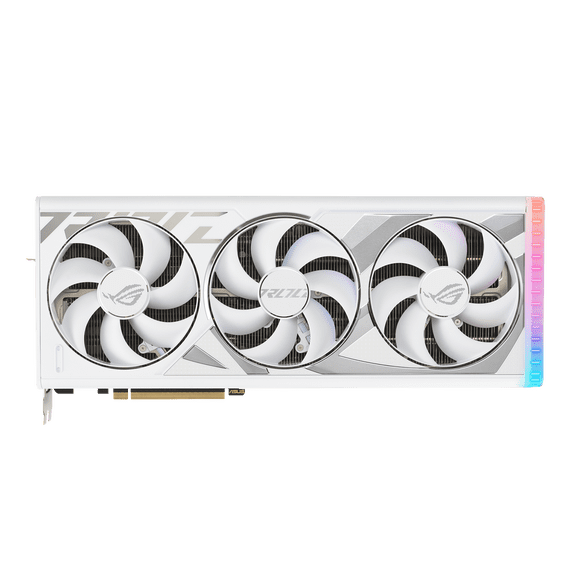 ASUS ROG Strix GeForce RTX™ 4080 Super White OC Edition Gaming Graphics Card (PCIe 4.0, 16GB GDDR6X, DLSS 3, HDMI 2.1a, DisplayPort 1.4a, Vapor Chamber, Power Sensing, Aura Sync)