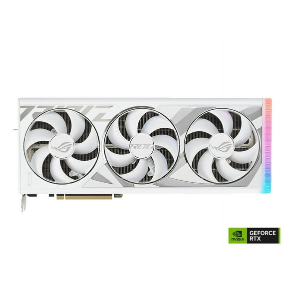 ASUS ROG Strix GeForce RTX 4090 White Edition Gaming Graphics Card (PCIe 4.0, 24GB GDDR6X, HDMI 2.1a, DisplayPort 1.4a) ROG-STRIX-RTX4090-24G-WHITE