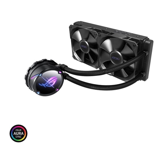 ASUS ROG Strix LC II 240 All-in-one AIO Liquid CPU Cooler 240mm Radiator, Intel LGA1700, 115x/2066 and AMD AM4/TR4 Support, 2x120mm 4-pin PWM Fans