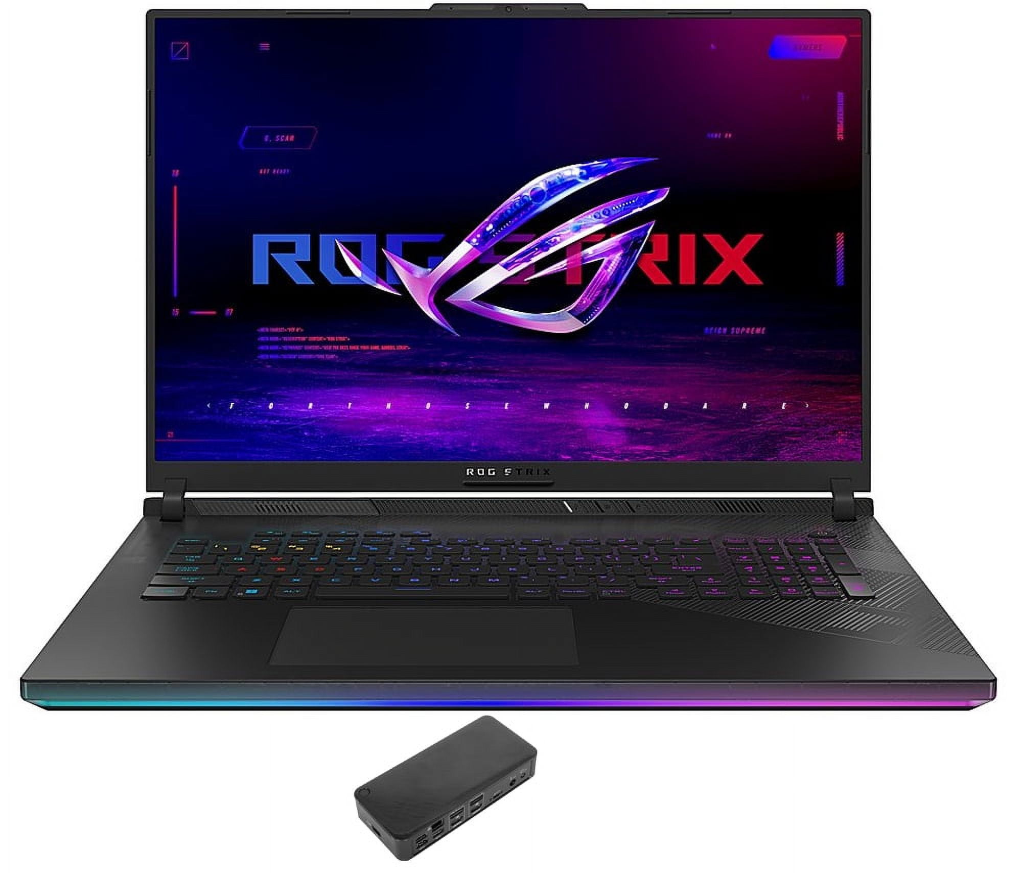 ASUS ROG Strix SCAR 18 Gaming Laptop (Intel i9-14900HX 24-Core, 18in 240 Hz Wide QXGA (2560x1600), GeForce RTX 4090, 64GB DDR5 5600MHz RAM, 2x1TB PCIe SSD RAID 0 (2TB), Win 11 Pro) with USB-C Dock