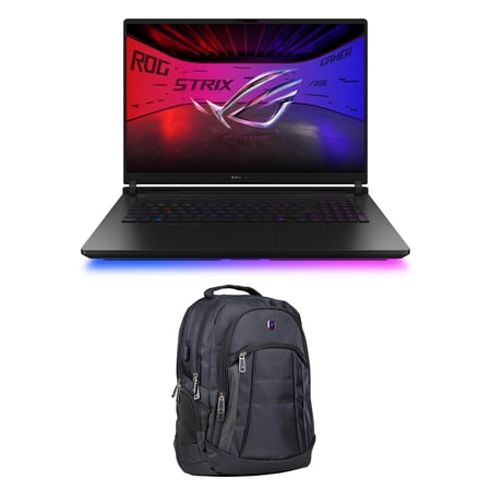 ASUS ROG Strix SCAR AI Gaming Laptop 18in 240Hz Mini LED WQXGA Display (Intel Ultra 9- 275HX, NVIDIA GeForce RTX 5080 16GB, 32GB DDR5, 2x2TB PCIe SSD (4TB), RGB KB, Win 11 Pro) w/Premium Backpack