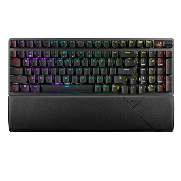 Open Box ASUS ROG Strix Scope II 96 Wireless Gaming Keyboard, Dampening Foam & Switch-Dampening Pads, Hot-Swappable Pre-lubed ROG NX Snow Switches, RGB-Black