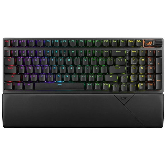 ASUS ROG Strix Scope II 96 Wireless Gaming Keyboard, Tri-Mode Connection, Dampening Foam & Switch-Dampening Pads, Hot-Swappable Pre-lubed ROG NX Snow Switches, PBT Keycaps, RGB-Black