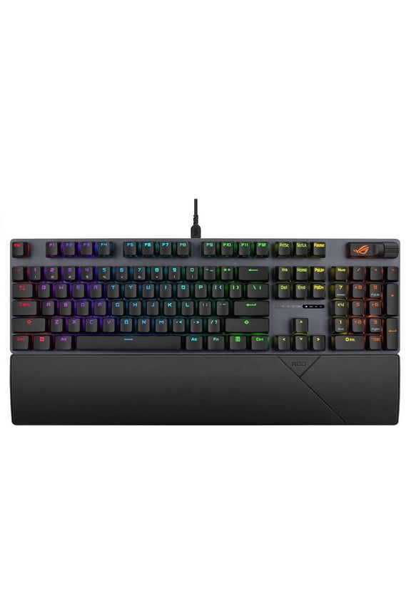 ROG Strix Scope II RX Gaming Keyboard, IP57, Dampening Foam, Pre-lubed ROG RX Red Optical Switches, PBT Keycaps, multi-function controls, Xbox Game Bar function hotkeys, RGB-Black