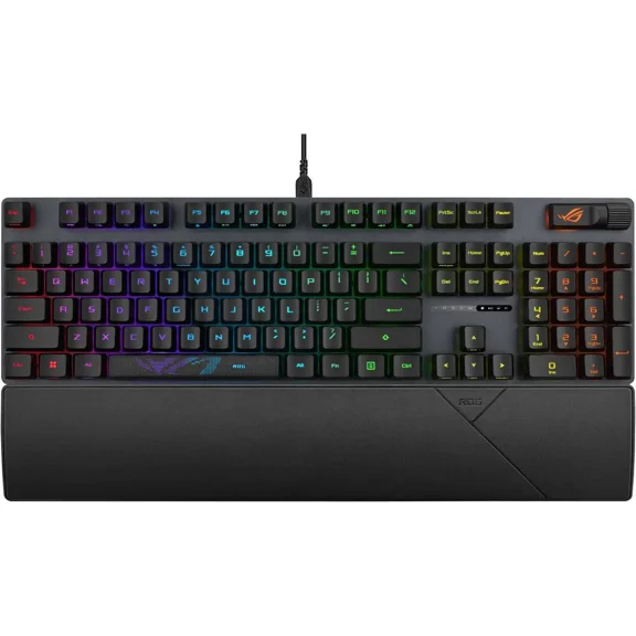 ASUS ROG Strix Scope II RX Gaming Keyboard - IP57-rated, Dampening Foam, Pre-lubed ROG RX Red Optical Switches, ABS Keycaps, multi-function controls, Xbox Game Bar function hotkeys, RGB - Black