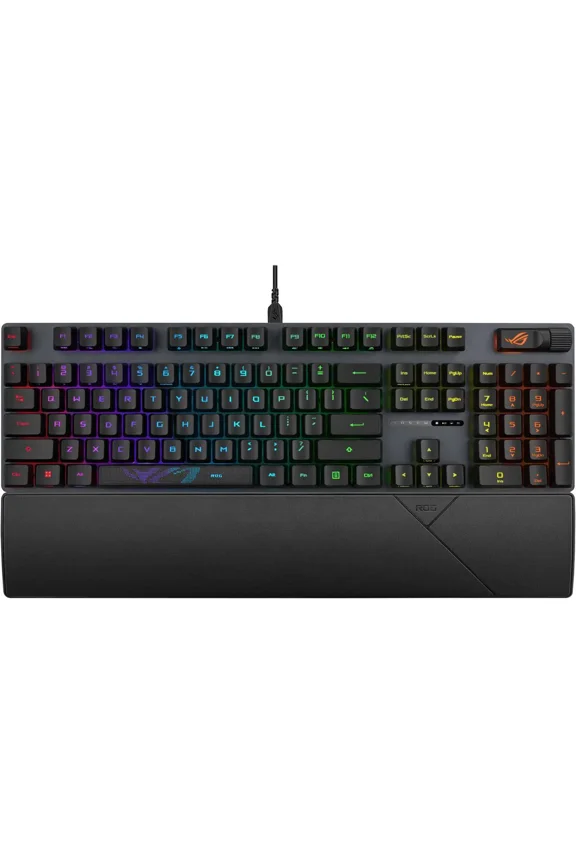 ROG Strix Scope II RX Gaming Keyboard - IP57-rated, Dampening Foam, Pre-lubed ROG RX Red Optical Switches, ABS Keycaps, multi-function controls, Xbox Game Bar function hotkeys, RGB - Black