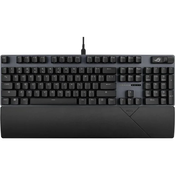 ASUS ROG Strix Scope II X Wired USB Mechanical Gaming Keyboard - 100% Full-Size, Hot Swappable Pre-lubed ROG NX Storm V2 Clicky Switches, PBT Keycaps, RGB, PC/Mac Support - Black
