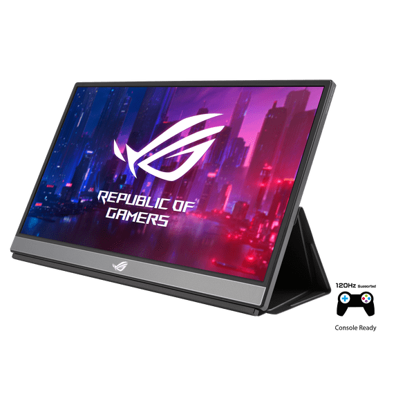 ASUS ROG Strix 17.3" 1080P Portable Gaming Monitor (XG17AHPE) - Full HD, IPS, 240Hz, 3ms, Adaptive-Sync, Smart Case, Ultra-slim, USB-C Power Delivery, Micro HDMI, For Laptop, PC, Phone, Console
