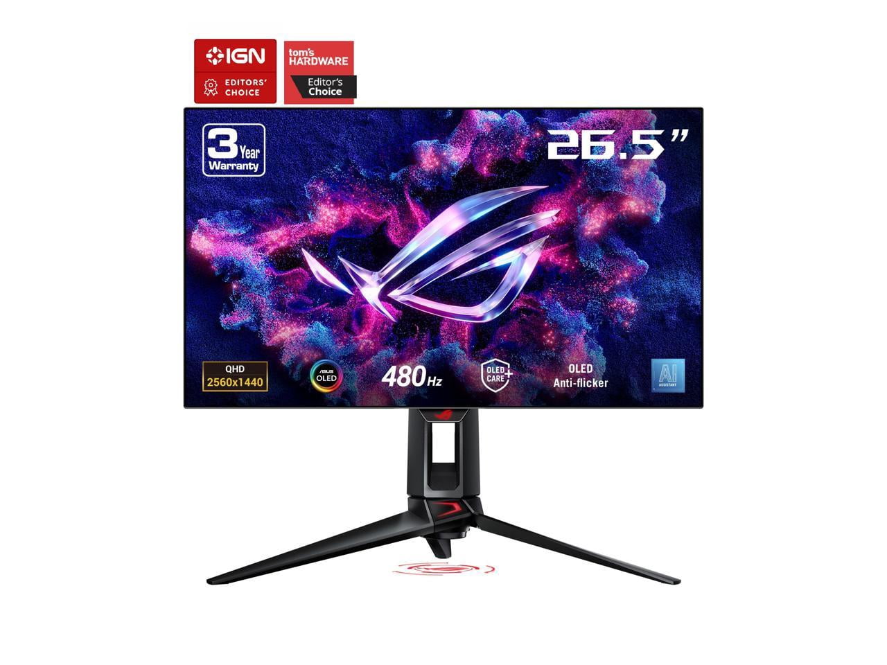 Asus ROG Swift PG27AQDP 27" Class UW-QHD Gaming OLED Monitor - 16:9 - Black - 26.5" Viewable - WOLED - 2560 x 1440 - 1073.7 Million Colors (10-bit) - FreeSync Premium/G-sync Compatible - 1300 Nit -...