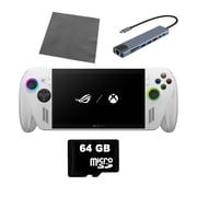 ASUS ROG XBOX Ally 2TB SSD AMD Ryzen Z2 A CPU Handheld Gaming Console 7-inch Touchscreen 120Hz, CyberEZQ 8 in 1 USB C Hub, 64GB MicroSD Card, 4 Accessories 5 in 1 Bundle