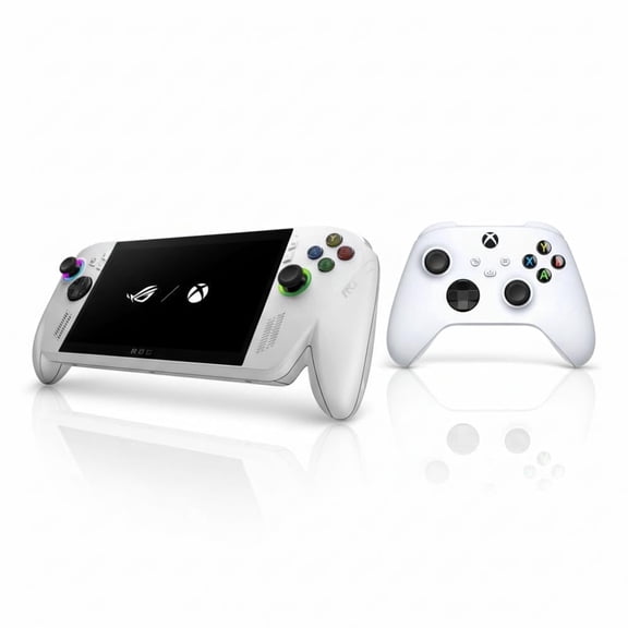 ASUS ROG XBOX Ally 7" Touchscreen 1080p FHD 120Hz Gaming Handheld AMD Ryzen Z2 A 16GB RAM 2TB SSD White + Microsoft Xbox Wireless Controller Robot White