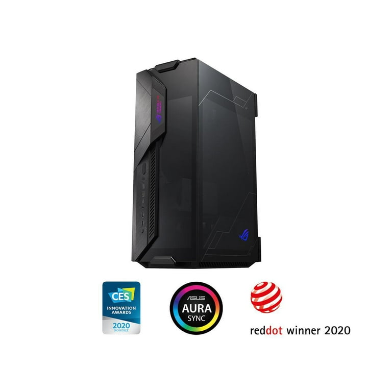 ASUS Z11 Mini-ITX/DTX Mid-Tower PC Case with Patented 11° Tilt Design, Compatible with ATX Power or a 3-Slot Graphics, Tempered-glass Panels, Front I/O USB 3.2 Gen 2 Type-C, Two