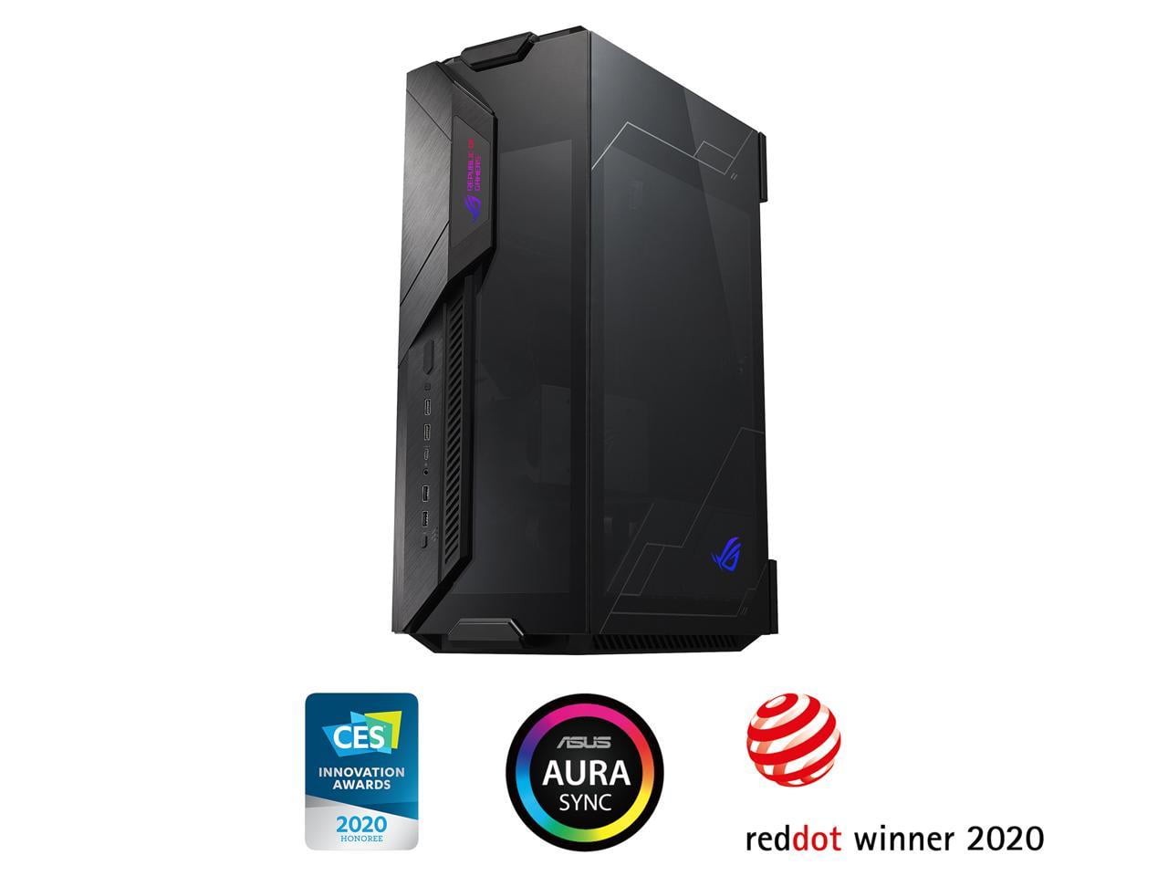ASUS ROG Z11 Mini-ITX/DTX Mid-Tower PC Gaming Case with Patented 11° Tilt  Design, Compatible with ATX Power Supply or a 3-Slot Graphics,  Tempered-glass Panels, Front I/O USB 3.2 Gen 2 Type-C, Two