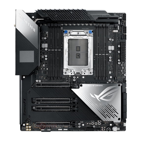 Asus ROG Zenith II Extreme Alpha Desktop Motherboard - AMD Chipset - Socket sTRX4 - 256 GB DDR4 SDRAM Maximum RAM - UDIMM, DIMM - 8 x Memory Slots - Gigabit Ethernet - Wireless LAN - IEEE 802.11ax - 1
