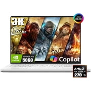 ASUS ROG Zephyrus G14 Gaming Laptop, 14 2880 x 1800 3K 120Hz ROG Nebula Display, AMD Ryzen 9 270, NVIDIA GeForce RTX 5060 8GB GDDR7, RGB Backlit KB, Win11 Home16GB DDR5 / 2TB SSD