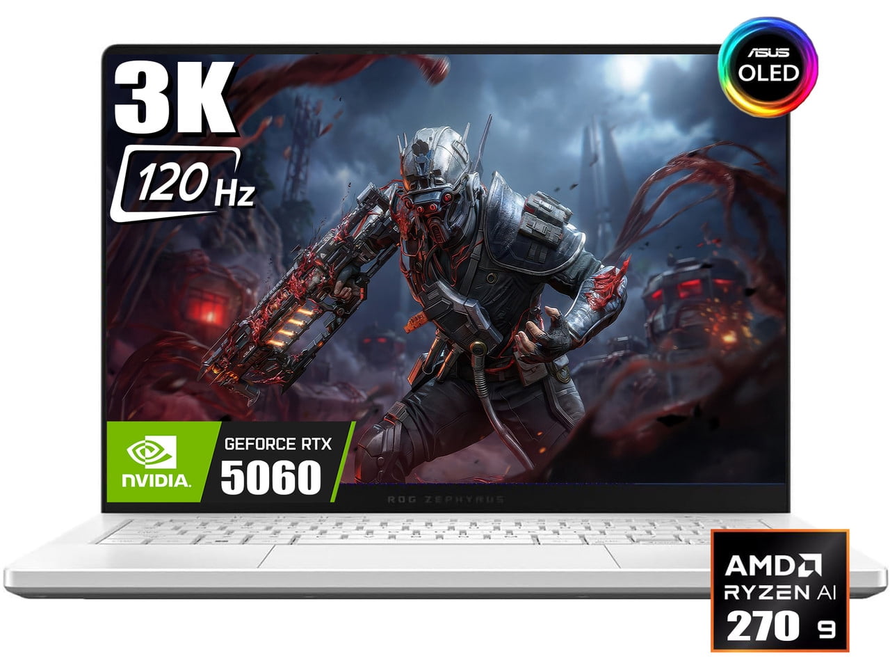 ASUS ROG Zephyrus G14 Gaming Laptop, 14" 2880 x 1800 3K 120Hz ROG Nebula Display, AMD Ryzen 9 270, NVIDIA GeForce RTX 5060 8GB GDDR7, RGB Backlit KB, Win11 Home(16GB DDR5 | 1TB SSD)