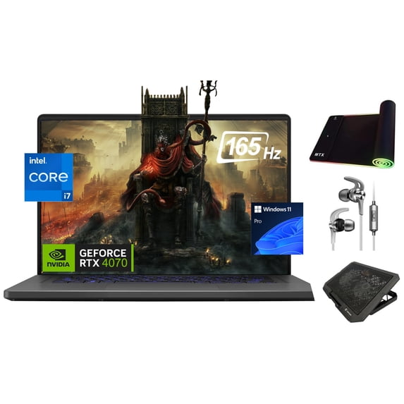 ASUS ROG Zephyrus G16 Gaming Laptop, 16" 165Hz FHD, 10-Core Intel i7 13620H, RTX 4070 8GB GDDR6 GPU, 32GB RAM, 2TB SSD, WiFi 6E, RGB KB, Ethernet, ThunderBolt, 3-in-1 Gaming Bundle, Win 11 Pro