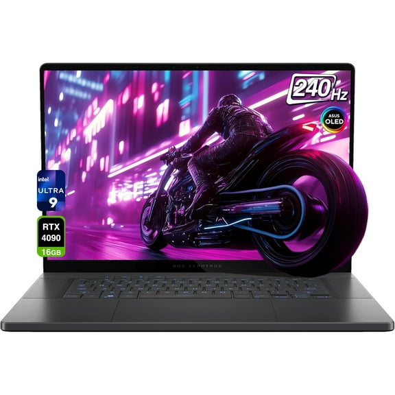 ASUS ROG Zephyrus G16 Gaming Laptop, Intel Ultra 9-185H, 32 GB LPDDR5X RAM, 2 TB PCle SSD, 16" QHD (2560x1600) 240Hz Display, Nvidia G-Force RTX 4090, Backlit Keyboard, W11 Home, Eclipse Gray