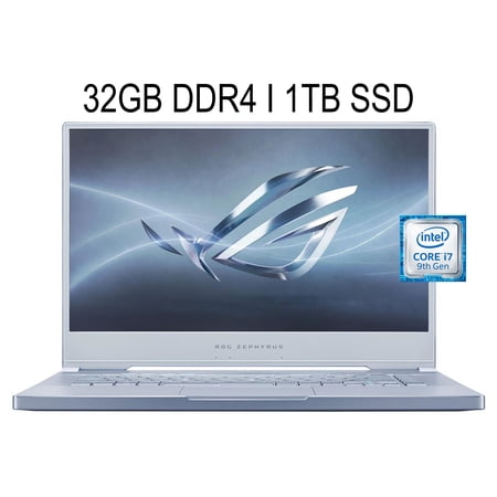 ASUS ROG Zephyrus M Gaming Laptop 15.6" FHD IPS 240Hz Display 9th Gen Intel Hexa-Core i7-9750H 32GB DDR4 1TB SSD NVIDIA GeForce GTX 1660 Ti 6GB RGB Backlit Keyboard Win10 Pro Blue