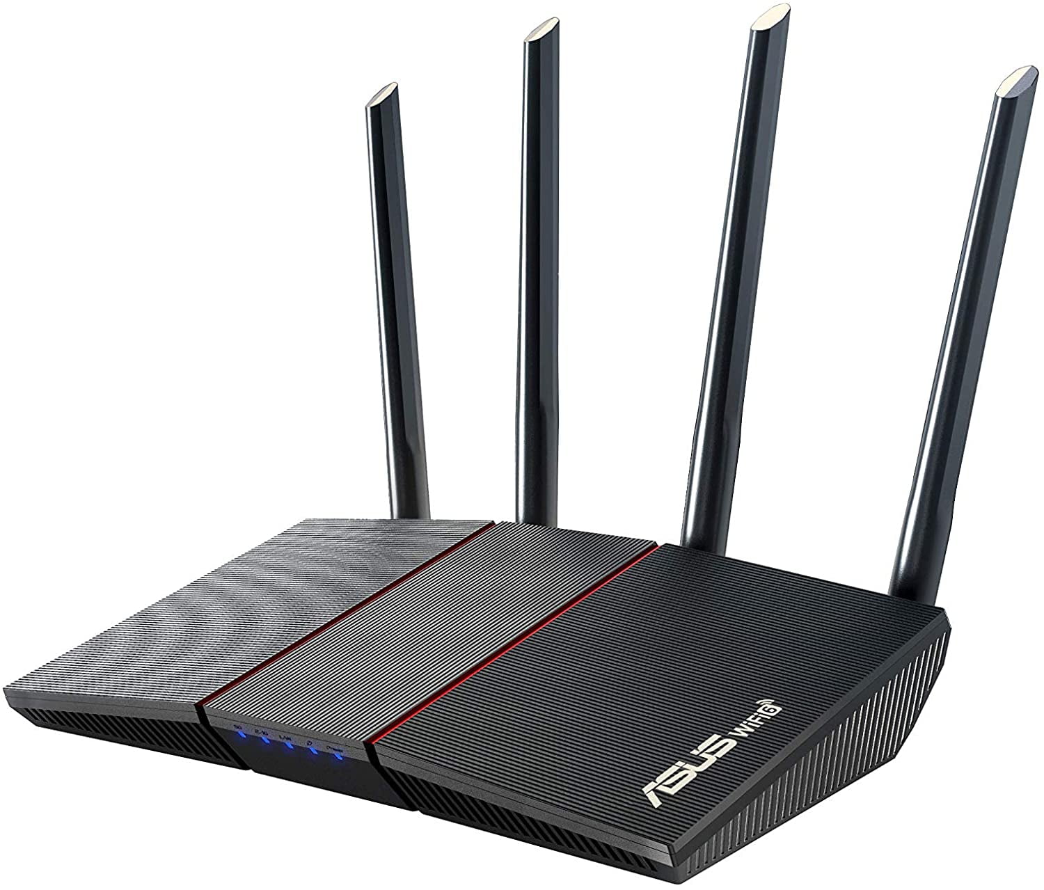 ASUS RTAX55 AX1800 Dual Band WiFi 6 Gigabit Router, 802.11ax, Lifetime