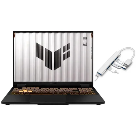 ASUS TUF 16" FHD+ 165Hz Gaming Laptop | Intel Core i7-14650HX |NVIDIA GeForce RTX 5060| Backlit |Backlit| 32GB RAM DDR5 | 1024GB SSD |Jaeger Gray |Windows 11 Home |Bundle with USB 3.0 Hub