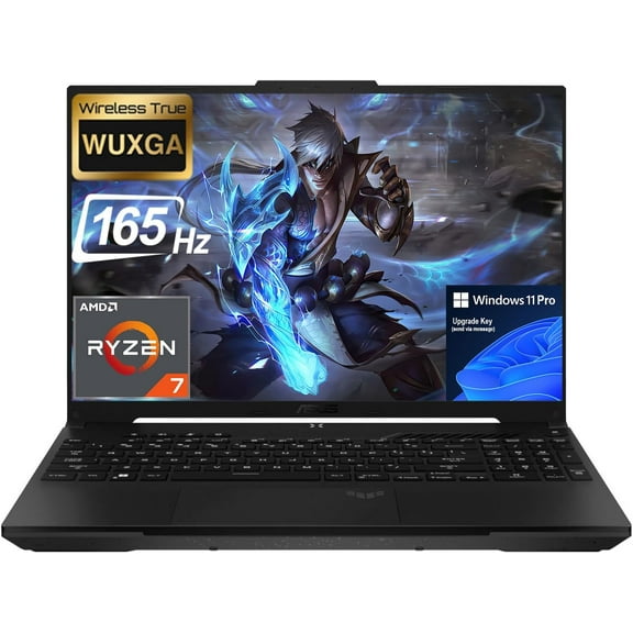 ASUS TUF 16" 165Hz Gaming Laptop, AMD Ryzen 7 7735HS, ‎16GB RAM, 1TB SSD, AMD Radeon RX 7700S, Wi-Fi 6, Bluetooth, Windows 11 Pro
