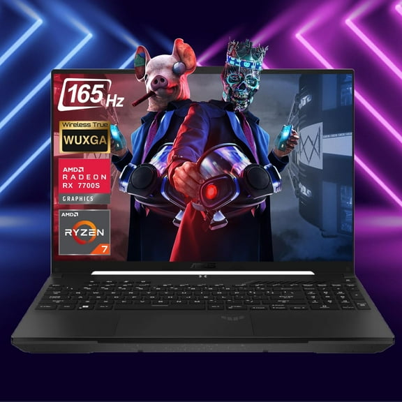 ASUS TUF 16" Ryzen 7 Ultimate Gaming Laptop, 16" FHD+ 165Hz, AMD Ryzen 7 7735HS (Beats Intel i7-13700H), AMD Radeon RX 7700S (Beats GeForce RTX 4060), 16GB DDR5 RAM, 1TB SSD, RGB Backlit KB, W11 Home