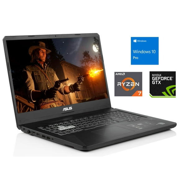 ASUS TUF FX705DT Gaming Notebook, 17.3" IPS FHD, AMD Quad-Core Ryzen 7 3750H Upto 4.0GHz, 16GB RAM, 1TB NVMe SSD + 1TB HDD, GTX 1650 4GB, HDMI, Backlit Keyboard, Wi-Fi, BT, Windows 10 Pro