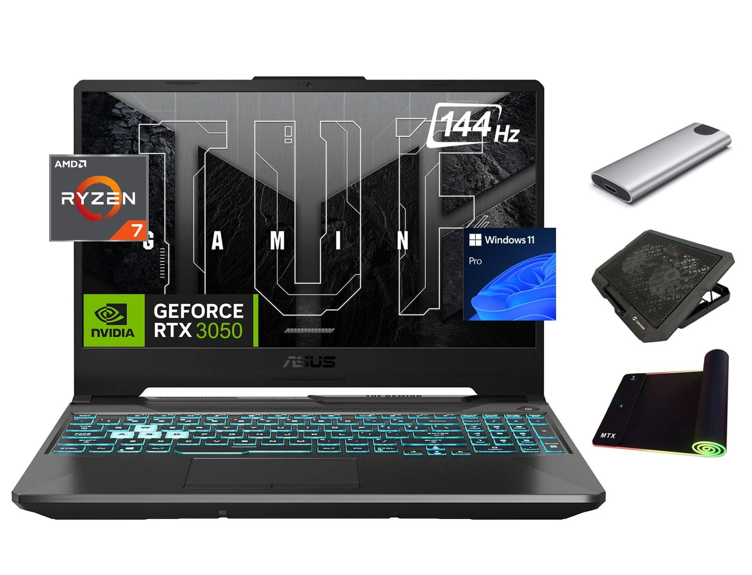 EVOO Gaming 17.3” Laptop, FHD, 144Hz, Intel Core i7-10750H