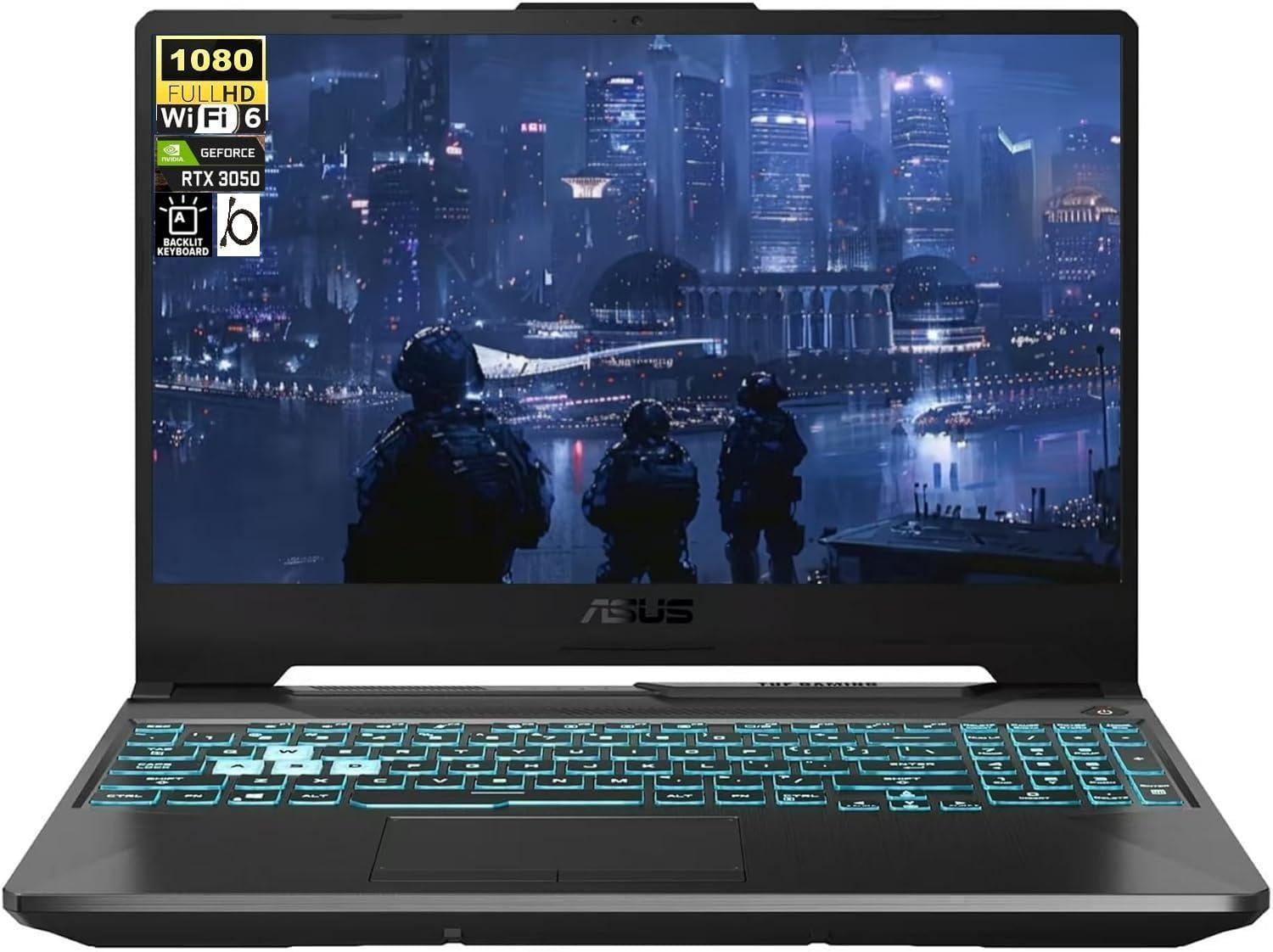 ASUS TUF A15 15.6" FHD Gaming Laptop, AMD Ryzen 7 7435HS Processor, NVIDIA GeForce RTX 3050 Graphics, 32GB DDR5 RAM 1TB PCIe SSD, Wi-Fi 6, RGB Backlit Keyboard, Windows 11 Home, Black