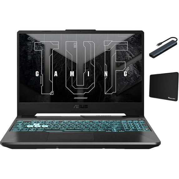 ASUS TUF A15 Gaming Laptop, 15.6'' FHD 144Hz Display, AMD Ryzen 7 7435HS, 16GB DDR5 RAM, 1TB PCIe SSD, GeForce RTX 3050, Backlit KB, Windows 11 Home, Black with Tigology Accessories