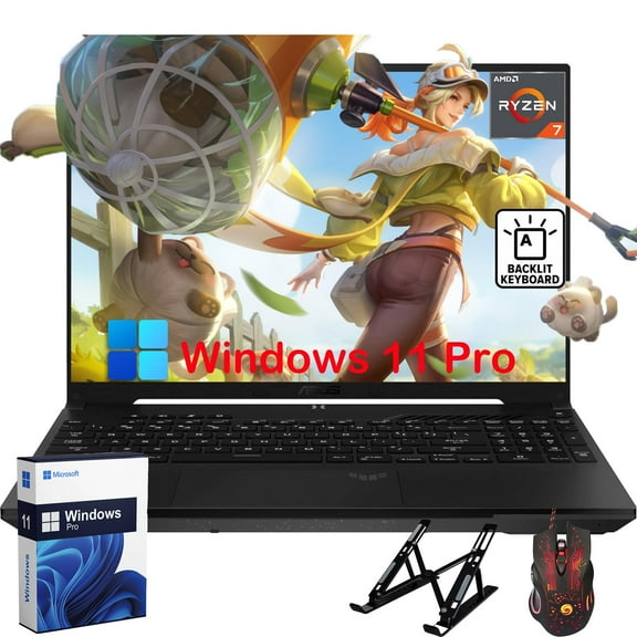 ASUS TUF A16 Gaming Laptop, AMD Ryzen 7 7735HS(8-core), 16" FHD 165Hz Display, AMD Radeon RX 7700S, Wifi6, RGB Backlit KB, Win 11 Pro, w/Accessories(16GB RAM | 1TB SSD)