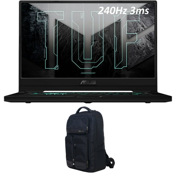 ASUS TUF Dash 15 Gaming/Entertainment Laptop (Intel i7-11370H 4-Core, 15.6in 240Hz Full HD (1920x1080), NVIDIA RTX 3070, 40GB RAM, 4TB PCIe SSD, Backlit KB, Wifi, Win 11 Home) with Atlas Backpack