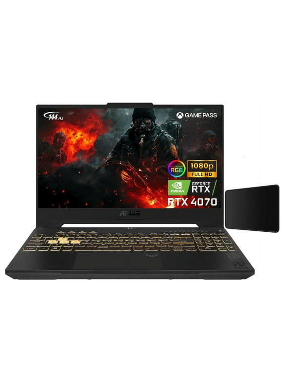 ASUS TUF F15 15.6" FHD 144Hz Gaming Laptop Computer, 12th Gen Intel 14-Core i7-12700H, GeForce RTX 4070 8GB, 16GB DDR4 RAM, 1TB PCIe SSD, WiFi 6, Bluetooth 5.2, RGB Keyboard, Windows 11 Home