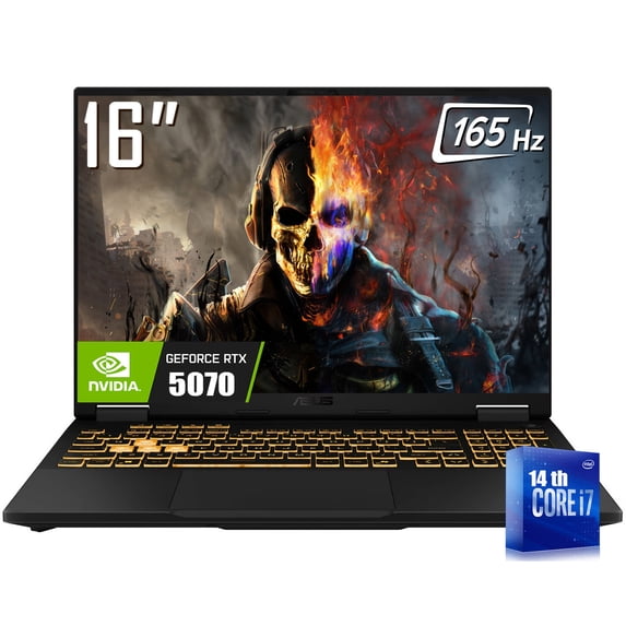 ASUS TUF F16 Gaming Laptop, 16" 1920 x 1200 FHD+ 165Hz LED Display, Intel Core i7 14650HX, NVIDIA GeForce RTX 5070 8GB GDDR7, RGB Backlit KB, Win11 Home(16GB DDR5 - 2TB SSD)