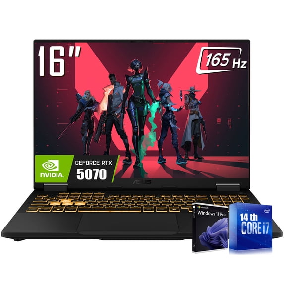 ASUS TUF F16 Gaming Laptop, 16" 1920 x 1200 FHD+ 165Hz LED Display, Intel Core i7 14650HX, NVIDIA GeForce RTX 5070 8GB GDDR7, RGB Backlit KB, Win11 Pro(32GB DDR5 | 2TB SSD)