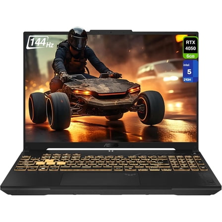ASUS TUF F16 Gaming Laptop, Intel 5-210H, 64 GB DDR5 RAM, 1 TB PCIe SSD, 16'' FHD+ (1920x1200, WUXGA) 144Hz IPS Display, Nvidia G-Force RTX 4050, 1-zone RGB Backlit Keyboard, W11 Home, Mecha Gray