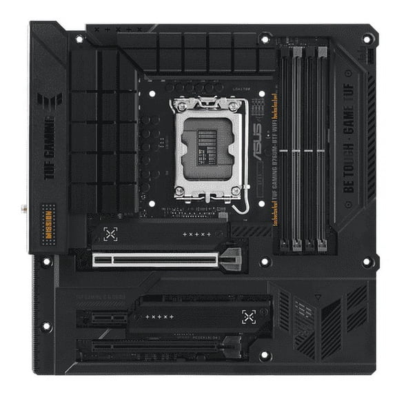 ASUS TUF Gaming B760M-BTF WiFi Intel B760 (LGA 1700) mATX Motherboard with DDR5, PCIe 5.0, 3X PCIe 4.0 M.2 Slots, 12+1 DrMOS, Wi-Fi 6, 2.5Gb LAN, DP, HDMI, USB 3.2 Gen 2x2 Type-C