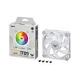 thumbnail image 1 of ASUS TUF GAMING TF120 ARGB WHITE EDITION Chassis Fan 3-Pin Customizable LEDs Blade, Advanced Fluid Dynamic Bearing,120mm PWM Control, Anti-vibration Pads, Double-layer LED Array for Computer Case, 1 of 13