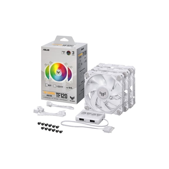 TUF GAMING TF120 ARGB White 3IN1 Cooling Fan - 3 Pack (tufgamingtf120argbwhite3in1)