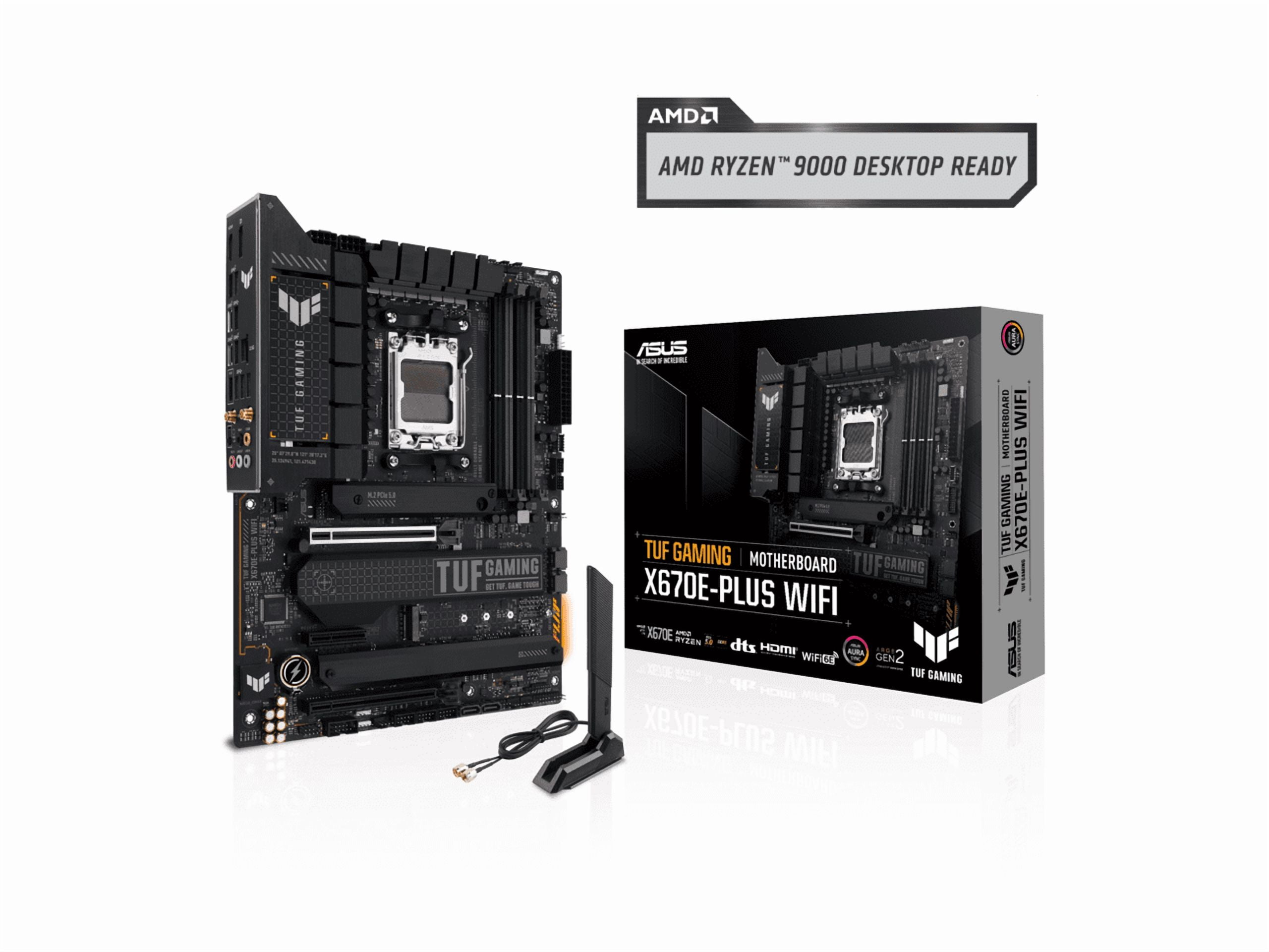 ASUS TUF GAMING X670E-PLUS WIFI 6E Socket AM5 (LGA 1718) Ryzen 7000 ATX Gaming Motherboard (16 Power Stages, PCIe 5.0, DDR5 Memory, Four M.2 Slots, WiFi 6E And 2.5 Gb Ethernet, USB 4 Header, Two-Way A