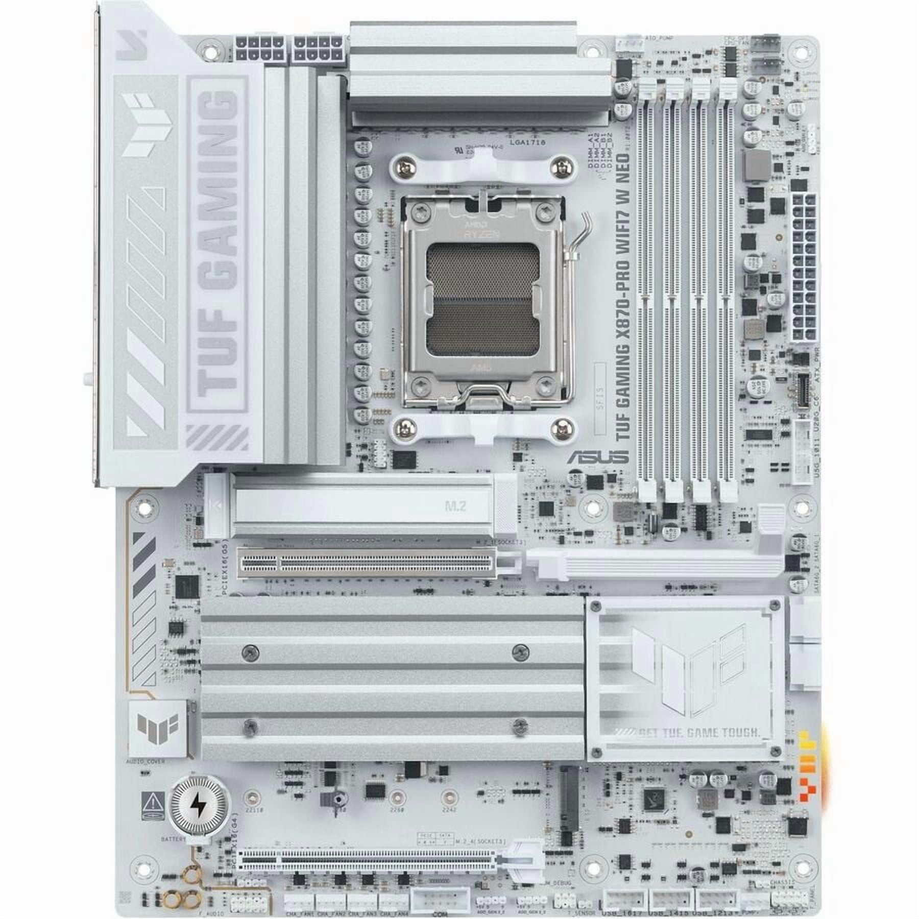 TUF X870-PRO WIFI7 W NEO Gaming Desktop Motherboard, AMD X870 Chipset, Socket AM5, ATX