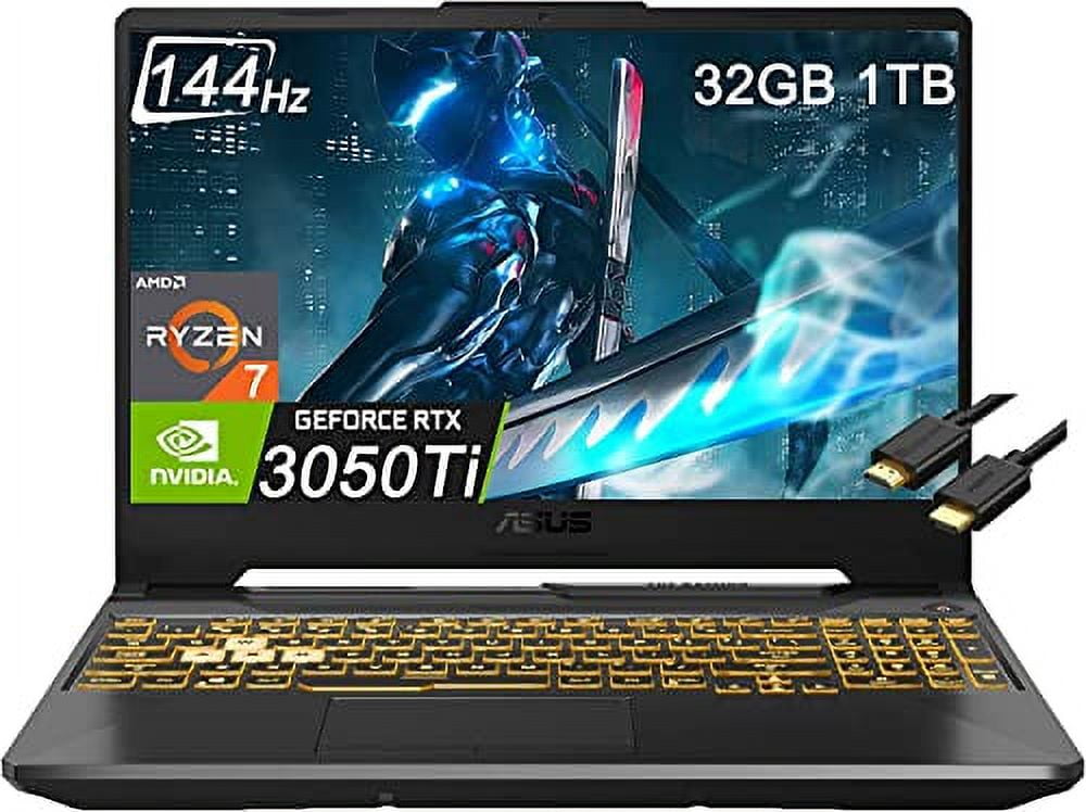 Asus TUF Gaming A17 Laptop 17.3 FHD Anti-Glare 144Hz AMD 8-core Ryzen 9  7940HS 16GB RAM 1TB SSD GeForce RTX 4070 8GB Backlit USB-C Hi-Res AI Noise