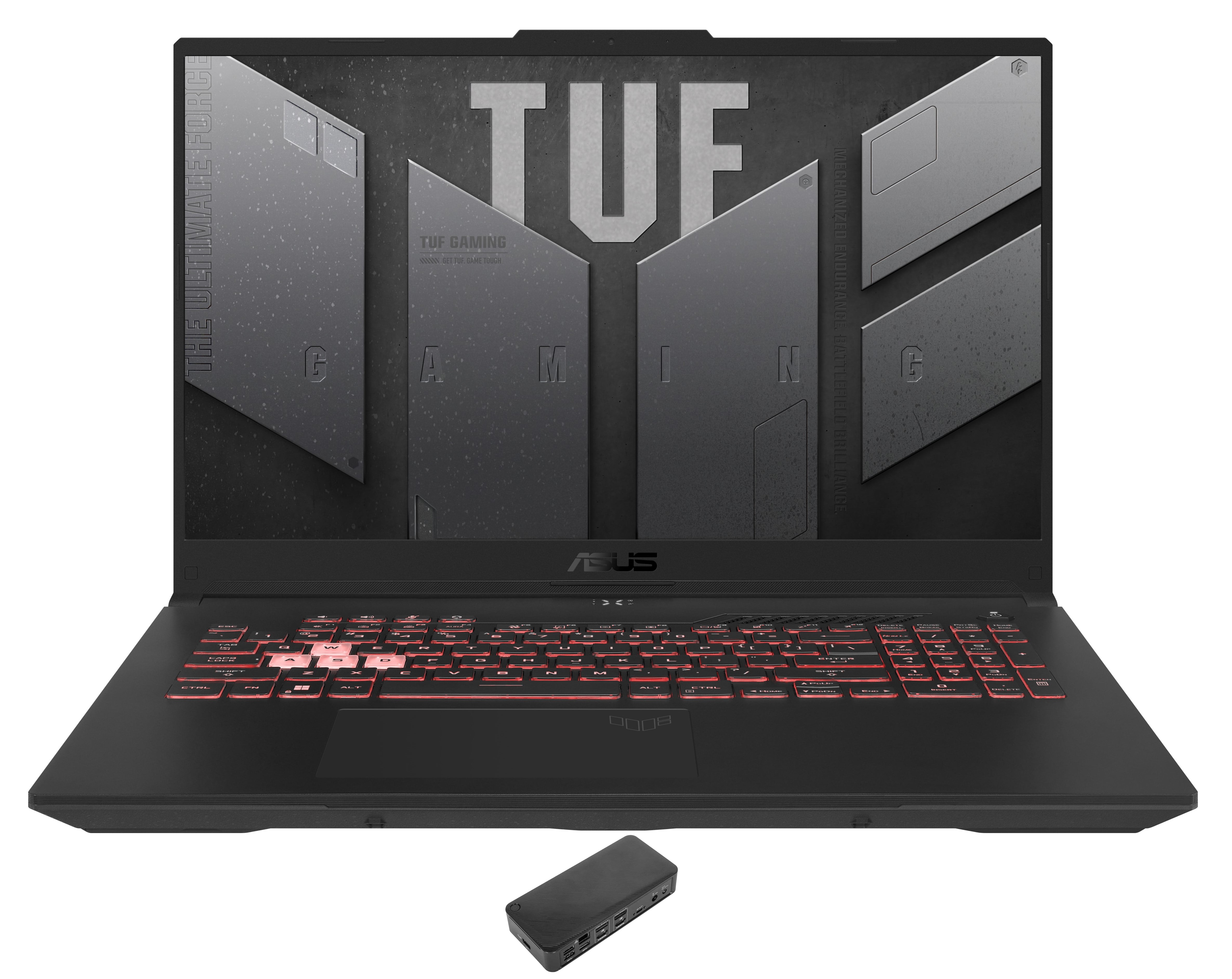 ASUS TUF Gaming A15 Gaming Laptop (AMD Ryzen 9 7940HS 8-Core, 15.6in 144 Hz Full HD (1920x1080), GeForce RTX 4070, 16GB DDR5 4800MHz RAM, 2x512GB PCIe SSD RAID 1 (512GB), Win 11 Pro) with USB-C Dock