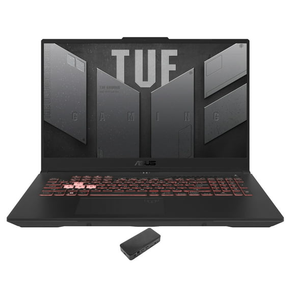 ASUS TUF Gaming A15 Gaming Laptop (AMD Ryzen 9 7940HS 8-Core, 15.6in 144 Hz Full HD (1920x1080), GeForce RTX 4070, 16GB DDR5 4800MHz RAM, 4TB PCIe SSD, Backlit KB, Wifi, Win 11 Pro) with USB-C Dock