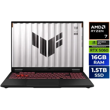 ASUS TUF Gaming A16 - 16" FHD+ 165 Hz - AMD Ryzen 7 260 - GeForce RTX 5060 Laptop GPU - 16GB Memory - 1.5TB SSD - Windows 11 Home (90NR0KV1-M002T0 )