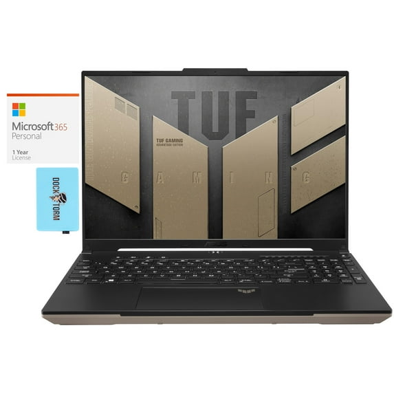 ASUS TUF Gaming A16 Advantage Edition Gaming/Entertainment Laptop (AMD Ryzen 9 7940HS, 16.0in 240 Hz Wide QXGA (2560x1600), Win 11 Home) with Microsoft 365 Personal , Dockztorm Hub